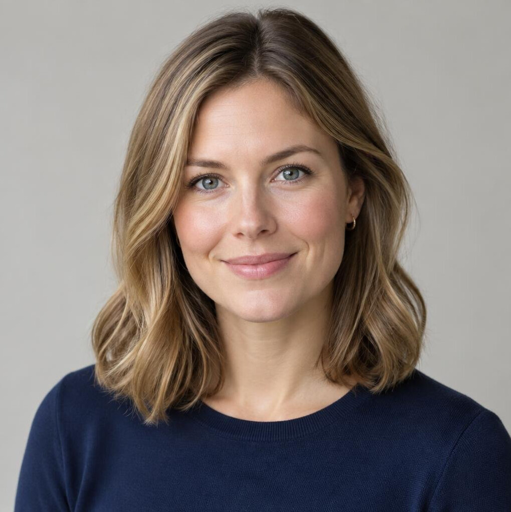 Portrait of a young woman with a gentle smile